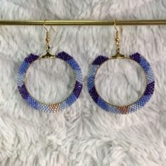 Créoles en perles miyuki tissées à la main