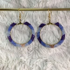 Créoles en perles miyuki tissées à la main