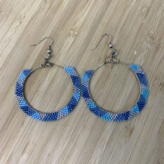 Créoles en perles miyuki tissées à la main