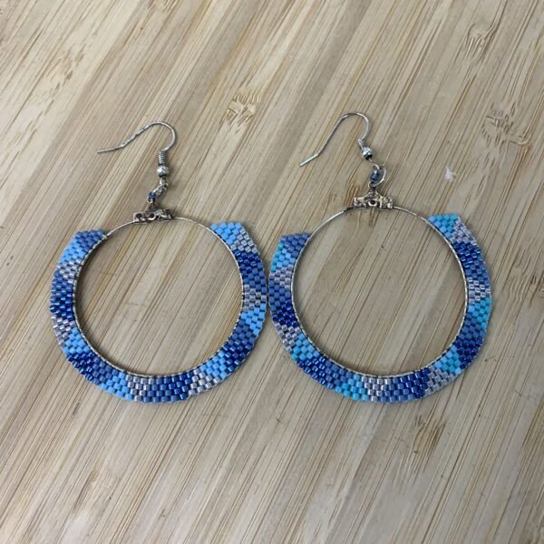 Créoles en perles miyuki tissées à la main