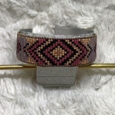 Bracelet réglable en perles miyuki tissé à la main