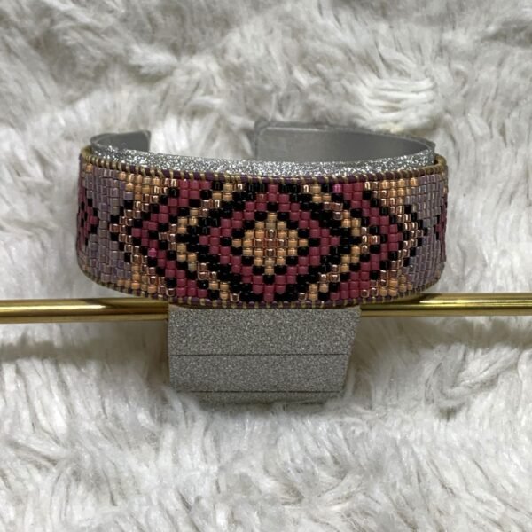 Bracelet réglable en perles miyuki tissé à la main