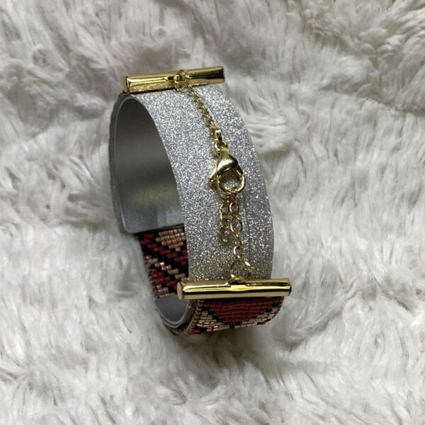 Bracelet réglable en perles miyuki tissé à la main