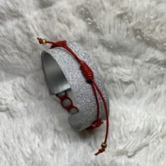 Bracelet en perles naturelles d'amazonite et cuir tressé à la main
