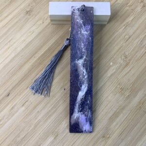 Marque-pages en résine scintillante violette
