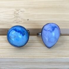 bagues réglables en résine minérale bleue, acier inoxydable 304